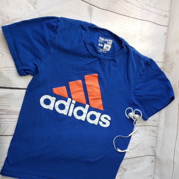 adidas Tops | Adidas Blue Short Sleeve 